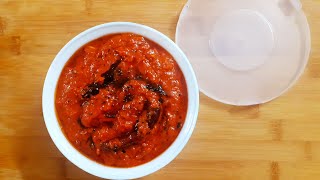 Tomato Pickle  Andhra Style  టమాటా పచ్చడి  Tomato Achaar  Tomato Chutney for Idli Dosa Upma [upl. by Mehcanem819]