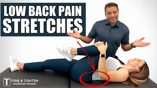 TEN Best Stretches For Lower Back Pain And Stiffness [upl. by Reamy356]