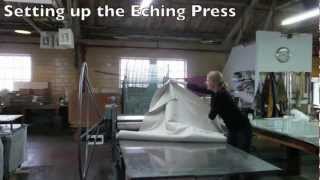 Printmaking wiping and printing [upl. by Flatto]