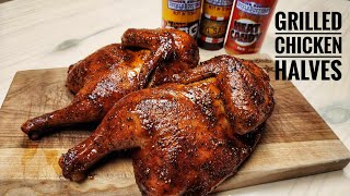 Easy Grilled Chicken Halves [upl. by Vanhook]