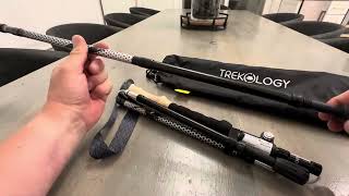 TREKOLOGY Trekking Poles Collapsible Nordic Hiking Pole Review [upl. by Wira814]