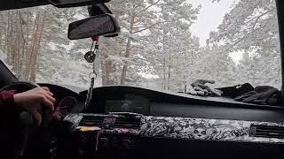 POV BMW E61 535D 370HP random winter drive [upl. by Anelac]