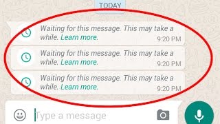 How to fix Waiting for this messageThis may take a while error in whatsapp [upl. by Akiner]