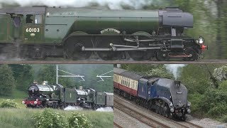 The Very Best of UK Steam Trains on the Mainline in 2023 Part 1  January to June [upl. by Ilaire]