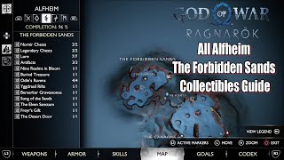 God of War Ragnarök All Alfheim The Forbidden Sands Collectibles Guide [upl. by Cilo]