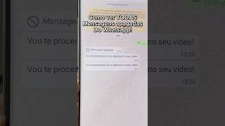 Como ver mensagens apagadas no Whatsapp [upl. by Nnairahs294]