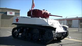 M5 Stuart Tank  WW II Era displayed in Stockton CA [upl. by Enhpad]