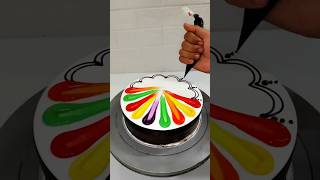 Multi Colour Cake  Chocolate Multi Colour Design shorts youtubeshorts video viralvideo cake [upl. by Elvie111]