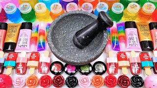 Satisfying Video Mixing Makeup Cosmetics Glitter Squishy Balls into Glossy Slime GoGo Slime ASMR [upl. by Yelrebma]