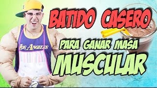 Batido fitness casero para aumentar masa muscular  Recetas Fitness [upl. by Leibarg]