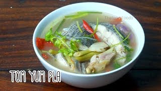 Thai Foods Sour and Spicy Tilapia Soup  Tom Yum Pla [upl. by Roede]