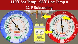 Practice Checking the Charge of an R410A Air Conditioner with Subcooling Method 4 Scenarios [upl. by Robina]