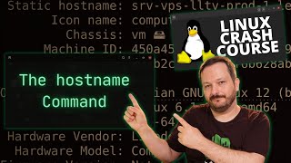 How to use the hostname command Linux Crash Course Series [upl. by Neelik]