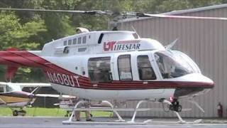 University of Tennessee LifeStar 3  Bell 407 Helicopter startup and takeoff [upl. by Seidule]