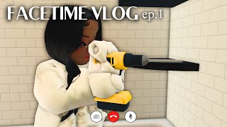 FACETIME VLOG♡☎️ new bed shower organization running errands  mini rant  Bloxburg VLOG￼ [upl. by Ariahay]