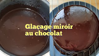 Glacage miroir au chocolat sans gélatine recettefacile recettes glaçage [upl. by Avid]