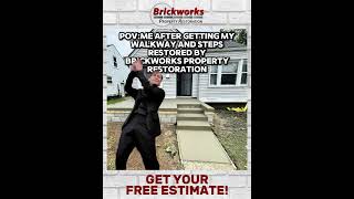 Brickworks Property Restoration shorts brickworks walkway concrete masonry Michigan [upl. by Esile]