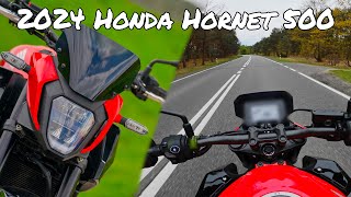 Honda Hornet 500 2024 detail walkaround engine sound and raw onboard [upl. by Cordelia]