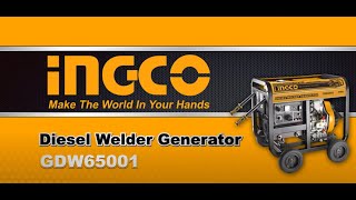 INGCO Diesel welder generator GDW65001 [upl. by Dang]