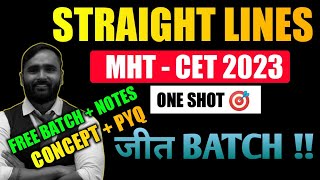 STRAIGHT LINECONCEPT  PYQजीत BATCHMHT CET 2023MATHSPRADEEP GIRI SIR [upl. by Guildroy]