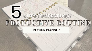 5 Steps To Creating A Productive Routine In Your Planner vlogmas day21 [upl. by Nikos806]