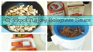 Crockpot Turkey Bolognese Sauce Recipe [upl. by Aihsile]