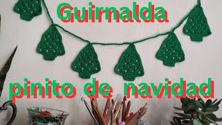 🎄 Adorno de navidad en crochet Guirnalda navideña tejida al crochet 🎄 [upl. by Imis]