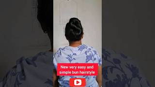 Kab mayne a sochathasort video new very easy and simple bun hairstyle simple hairstyle [upl. by Virgy]