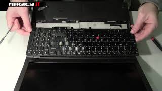 Lenovo ThinkPad T540p Disassembly damaged hinges [upl. by Poler]