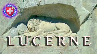 LUCERNE SWITZERLAND ✨ Walk to LION Monument and HOTELS in the city  Stroll to Main Station 4K [upl. by Acirt]