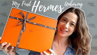 My Very First Hermes Unboxing  Can You Guess What I Got  Whats In The Orange Box [upl. by Bradley]