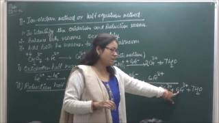 CHXI803 Ion electron method or Half reaction method 2016 Shailee Kaushal [upl. by Yelda]