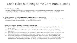 Continuous and Non  Continuous Load Calculations [upl. by Emmott]