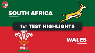 July Internationals  South Africa v Wales  First Test Highlights [upl. by Wallis116]