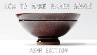 How to Make Handmade Pottery Ramen Bowls — ASMR Edition [upl. by Aivital]