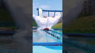 Rollercoaster into water 🌊 daily entertainingvideos youtubeshorts shortvideo [upl. by Plumbo]