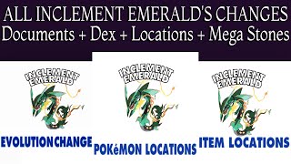 ALL Pokemon Locations New Abilities Changes Items Locations  Inclement Emerald 110 [upl. by Llirret]