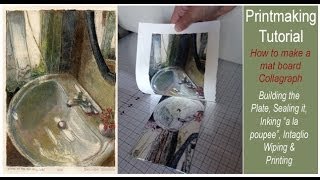 How to Make a Color Collagraph Print from Mat Board [upl. by Chace]