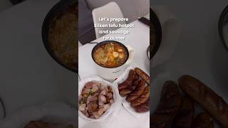 Let’s make silken tofu hotpot for dinner homecooking cooking cookingasmr fyp fypviral [upl. by Attenborough]