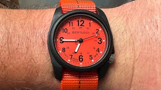 Unboxing and Overview Bertucci DX3 Plus Blaze Orange Field Watch [upl. by Ledba854]