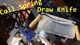 Draw Knife Forged from a Coil Spring Blacksmithing Ep 1 [upl. by Nirrad]