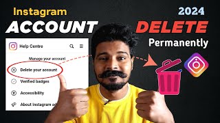 How To Delete Instagram Account Permanently 2024 💯 Telugu  Delete Instagram Account New Update [upl. by Einomrah]