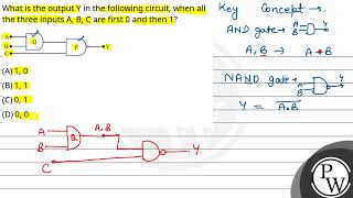 What is the output Y in the following circuit when all the three inputs A B C are first 0 and [upl. by Mellman]