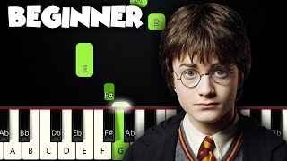 Harry Potter Theme  BEGINNER PIANO TUTORIAL  SHEET MUSIC by Betacustic [upl. by Schreibman]