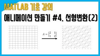 좌표계의 모양이 바뀌는 선형변환 애니메이션 만들기 [upl. by Zetrok335]