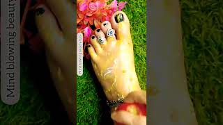 feet whitening skin with tomato scrub pedicure skincare footcare glowingskin ytshorts tamatar [upl. by Auqinihs]