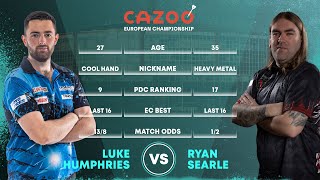 PDC European Championship 2022 Round 2 Luke Humphries vs Ryan Searle 2022 10 29 HUN [upl. by Sauers182]