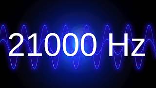 21000 Hz clean pure sine wave TEST TONE 21 khz frequency [upl. by Melone]