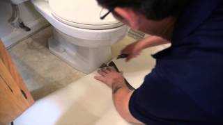 IVC Installation Tips 2  Cutting Around Toilet [upl. by Adahs]