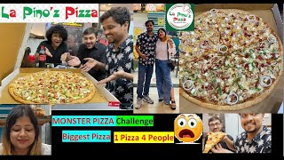 La Pinoz Monster Pizza Challenge  4 People Easting Biggest Pizza  25 Inch Pizza [upl. by Krebs]